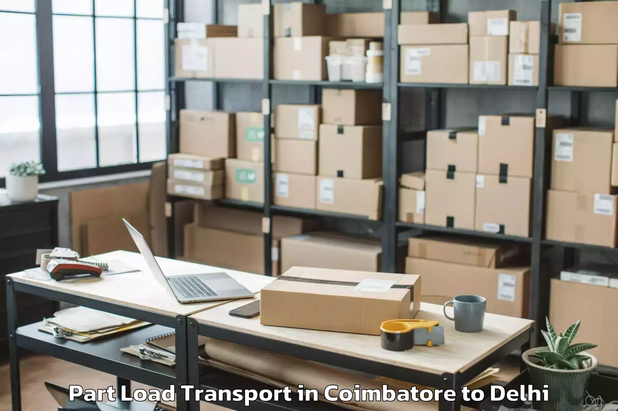 Book Coimbatore to Delhi Part Load Transport Online